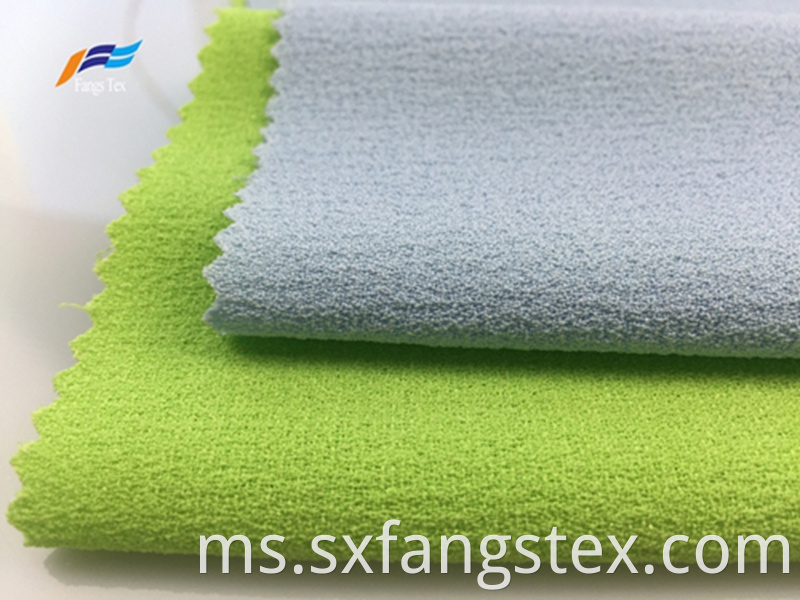 100% Polyester Fleece Crepe Dyed PD Clothing Fabric 2